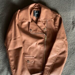 Brown dynamite pleather jacket